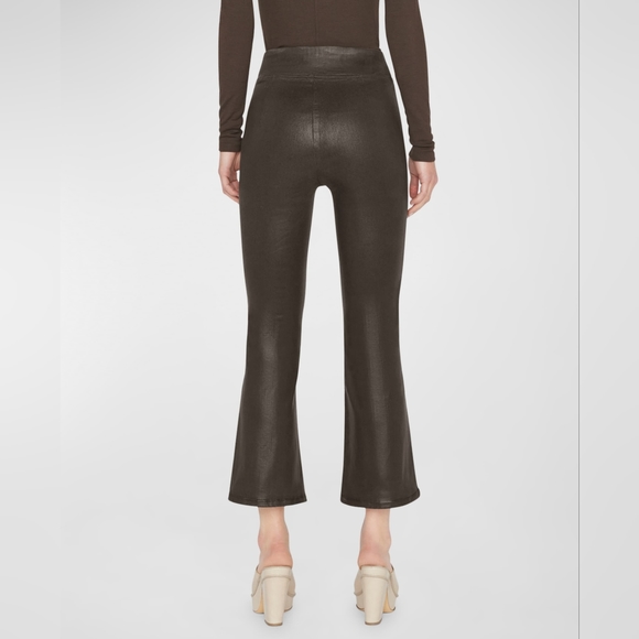 FRAME JET SET CROP MINI BOOTCUT PANTS EXPRESSO COATED SIZE 2 (29-34) - Picture 4 of 9